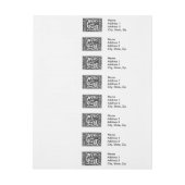 Letter G Middeleeuws Monogram Art Nouveau Adreslabel Wikkel (Vel)