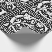 Letter G Middeleeuws Monogram Art Nouveau Cadeaupapier (Hoek)