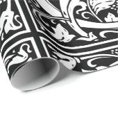 Letter G Middeleeuws Monogram Art Nouveau Cadeaupapier (Rol Hoek)