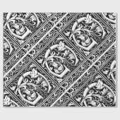 Letter G Middeleeuws Monogram Art Nouveau Cadeaupapier (Vlak)