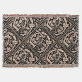 Letter G Middeleeuws Monogram Art Nouveau Deken (Voorkant)