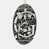 Letter G Middeleeuws Monogram Art Nouveau Keramisch Ornament (Rechts)