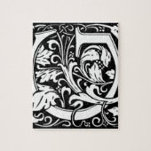 Letter G Middeleeuws Monogram Art Nouveau Legpuzzel (Verticaal)