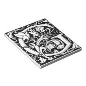 Letter G Middeleeuws Monogram Art Nouveau Notitieblok (Schuin)