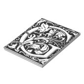 Letter G Middeleeuws Monogram Art Nouveau Notitieblok (Linkerzijde)