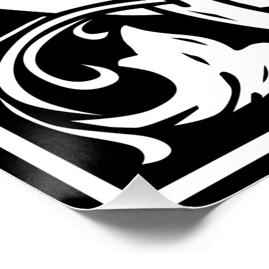 Letter G Middeleeuws Monogram Art Nouveau Poster (Hoek)