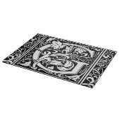 Letter G Middeleeuws Monogram Art Nouveau Snijplank (Hoek)