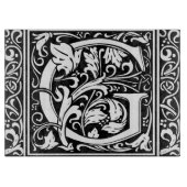 Letter G Middeleeuws Monogram Art Nouveau Snijplank (Voorkant)
