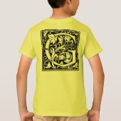 Letter G Middeleeuws Monogram Art Nouveau T-shirt (Achterkant)