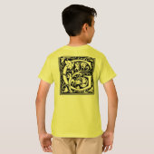 Letter G Middeleeuws Monogram Art Nouveau T-shirt (Achterkant volledig)