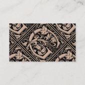 Letter G Middeleeuws Monogram Art Nouveau Visitekaartje (Achterkant)