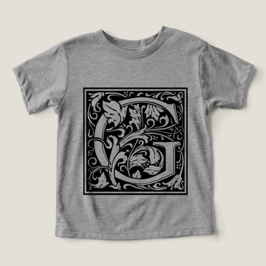 Letter G Middeleeuwse Monogram Art Nouveau (Design voorkant)