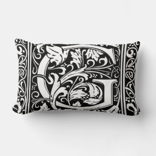 Letter G Middeleeuwse Monogram Art Nouveau Kussen