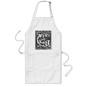 Letter G Middeleeuwse Monogram Art Nouveau Lang Schort