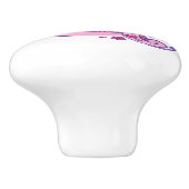 Letter G monogram bloemen en harten art pull Keramische Knop (Zijkant)