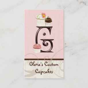 Letter G Monogram Dessert Bakery-Visitekaartjes Visitekaartje