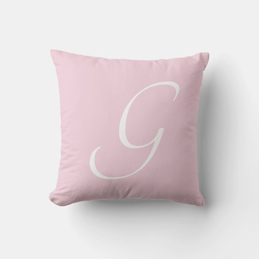 Letter G Monogram Initiaal Aangepast Kussen (Voorkant)