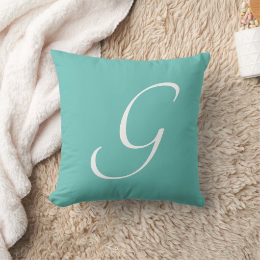 Letter G Monogram Initiaal Aangepast Kussen (Deken)