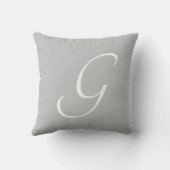 Letter G Monogram Initiaal Aangepast Kussen (Achterkant)