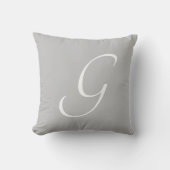 Letter G Monogram Initiaal Aangepast Kussen (Voorkant)