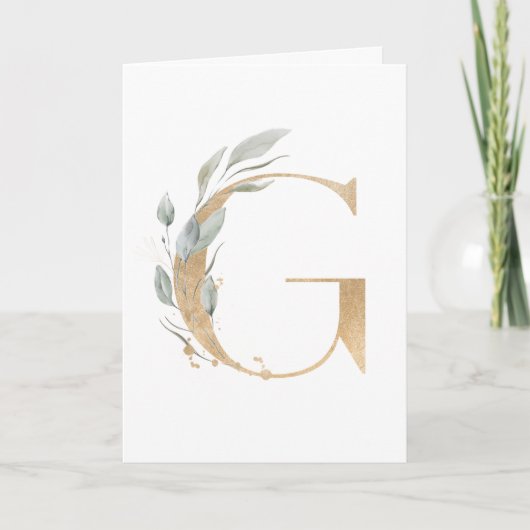 Letter G Monogram Kaart (Voorkant)