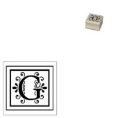 Letter G Monogram Rubberstempel (Gestempeld)