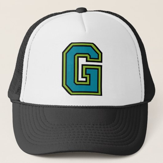 Letter "G"-Monogram Trucker Pet (Voorkant)