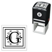 Letter G Monogram Zelfinktende Stempel (In situ)