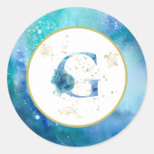 *~* LETTER G - Nautische strandenvelop Sticker (Voorkant)