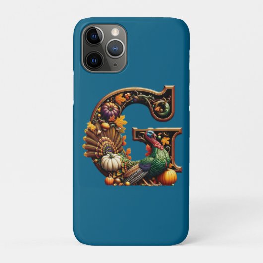 Letter G Thanksgiving-stijl Case-Mate iPhone Case (Achterkant)