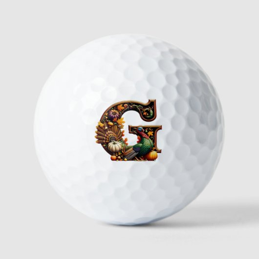 Letter G Thanksgiving style  Golfballen (Voorkant)