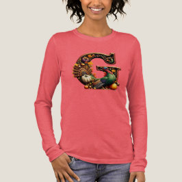 Letter G Thanksgiving style  Tri-Blend Shirt
