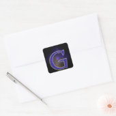 Letter G Vierkante Sticker (Envelop)