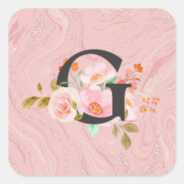 Letter G Vierkante Sticker