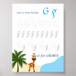 Letter G Volgen Poster voor Kinderen