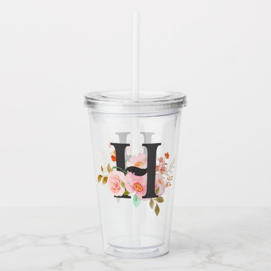 Letter H Acryl Drinkbeker (Voorkant)