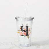 Letter H Acryl Drinkbeker (Achterkant)