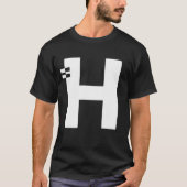 Letter H Alphabet Initiaal Monogram T-shirt (Voorkant)