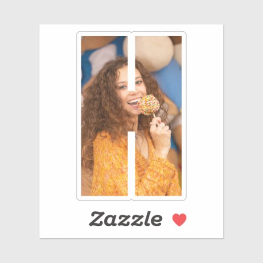 Letter H Alphabet & Photo Custom-Cut Vinyl Sticker (Vel)