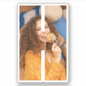 Letter H Alphabet & Photo Custom-Cut Vinyl Sticker (Voorkant)