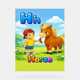 Letter H Alphabet Poster – H is for Horse
