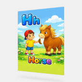 Letter H Alphabet Poster – H is for Horse (Hoek)