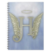 Letter H Angel Monogram Notitieboek (Voorkant)
