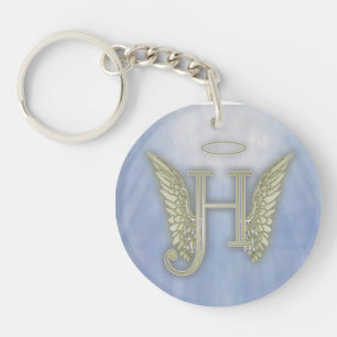 Letter H Angel Monogram Sleutelhanger