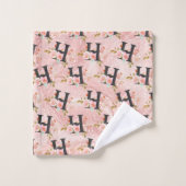 Letter H Bad Handdoek (Wasdoekje)