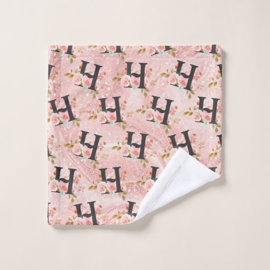 Letter H Bad Handdoek (Wasdoekje)
