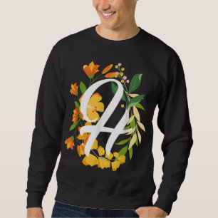 Letter H Capital Alphabet Flowers Monogram Initiaa Trui
