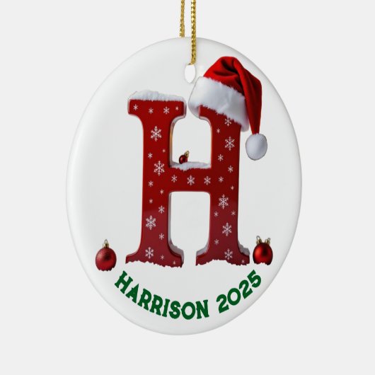 Letter h ceramic ornament (Rechts)