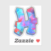 Letter H -  Color Mix Sticker (Vel)