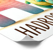 Letter H, Dinosaur Alphabet Waterverf Poster (Hoek)